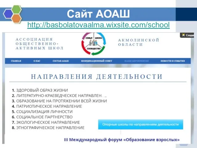 Сайт АОАШ http://basbolatovaalma.wixsite.com/school
