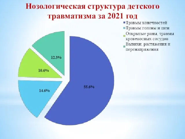 Нозологическая структура детского травматизма за 2021 год