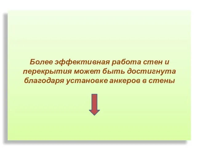 Более эффективная работа стен и перекрытия может быть достигнута благодаря установке анкеров в стены