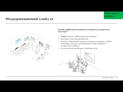 Поддерживающий слайд 12 Слайд номер 12 (в работе) Почему эффективна колокация специалистов