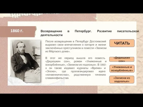 1860 г. После возвращения в Петербург Достоевский выразил свои впечатления о каторге