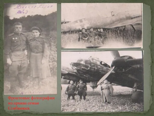 Фронтовые фотографии из архива семьи Сгибневых