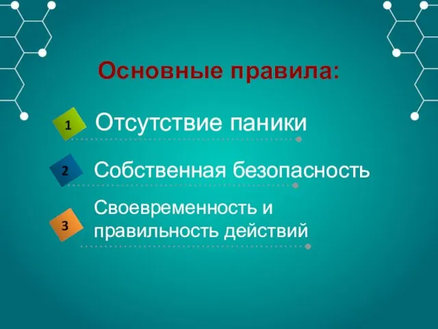 Основные правила: