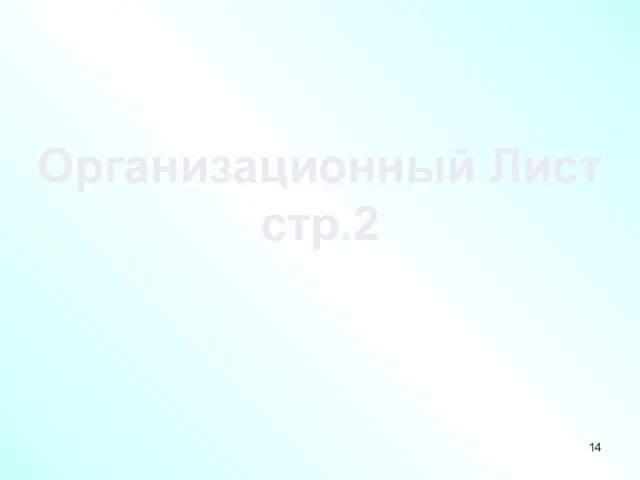 Организационный Лист стр.2