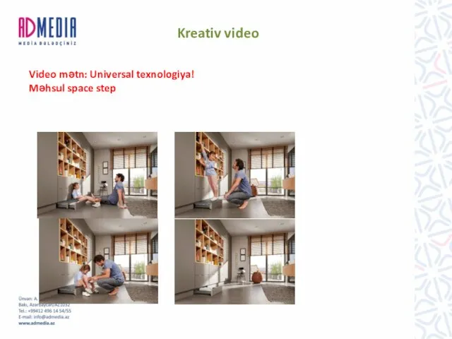 Video mətn: Universal texnologiya! Məhsul space step Kreativ video