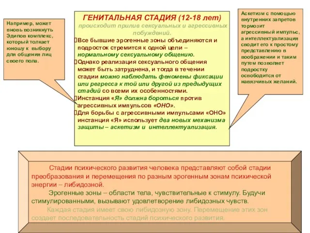 Стадии психического развития человека представляют собой стадии преобразования и перемещения по разным