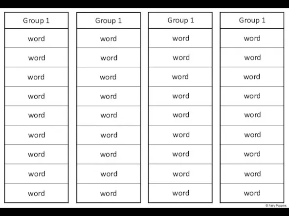 Group 1 word word word word word word word word word Group