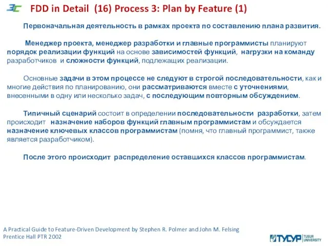 A Practical Guide to Feature-Driven Development by Stephen R. Polmer and John