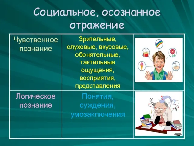 Социальное, осознанное отражение