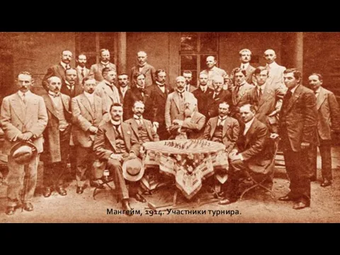 Мангейм, 1914. Участники турнира.