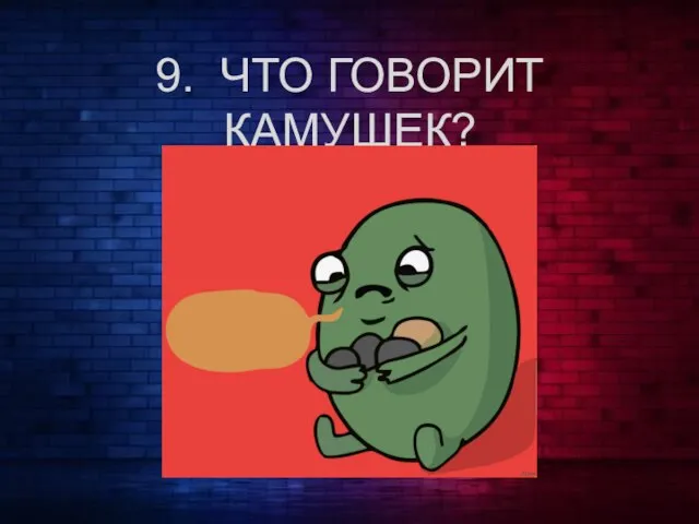 9. ЧТО ГОВОРИТ КАМУШЕК?