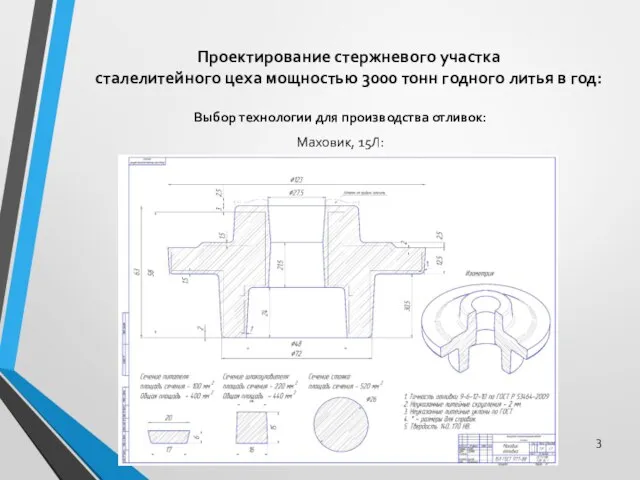 Выбор технологии для производства отливок: Маховик, 15Л: Проектирование стержневого участка сталелитейного цеха