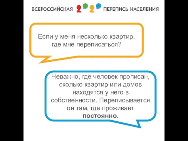 Если у меня несколько квартир, где мне переписаться? Неважно, где человек прописан,