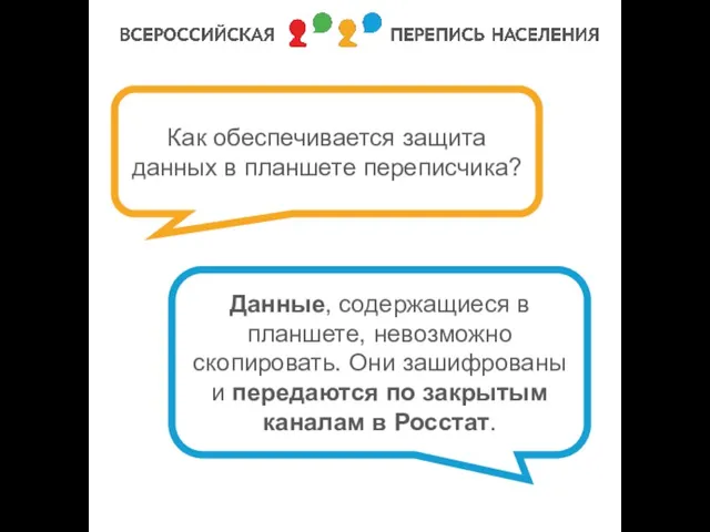 Как обеспечивается защита данных в планшете переписчика? Данные, содержащиеся в планшете, невозможно