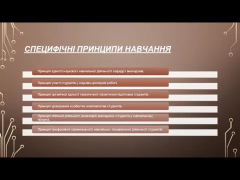 СПЕЦИФІЧНІ ПРИНЦИПИ НАВЧАННЯ