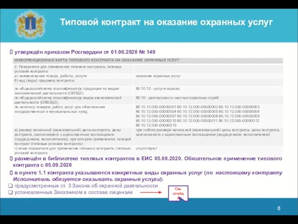 Типовой контракт на оказание охранных услуг утверждён приказом Росгвардии от 01.06.2020 №