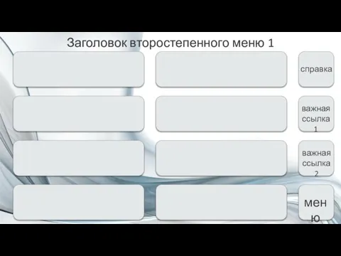 Заголовок второстепенного меню 1 меню важная ссылка 1 справка важная ссылка 2