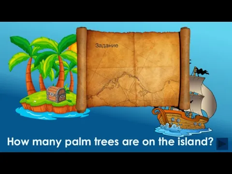 How many palm trees are on the island?