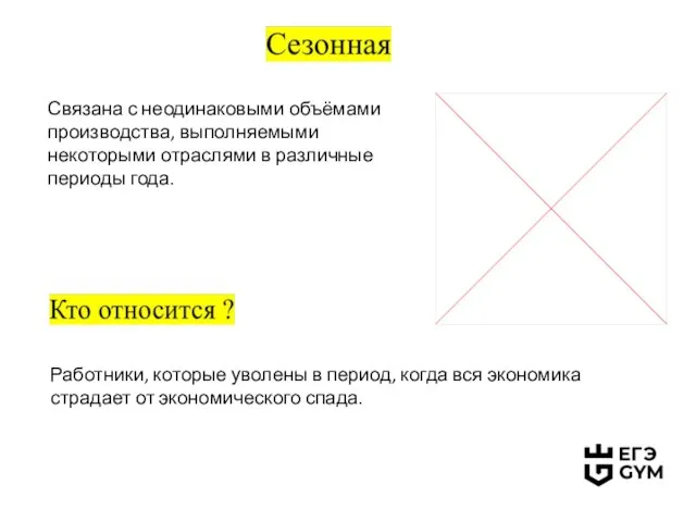 Связана с неодинаковыми объёмами производства, выполняемыми некоторыми отраслями в различные периоды года.