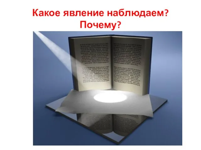 Какое явление наблюдаем? Почему?