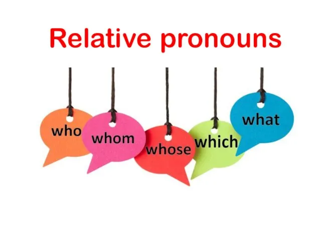 Relative pronouns