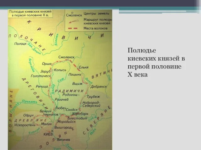 Полюдье киевских князей в первой половине X века