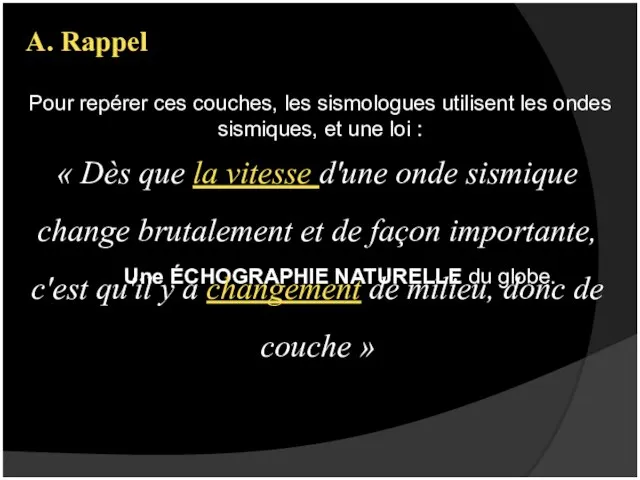 Pour repérer ces couches, les sismologues utilisent les ondes sismiques, et une