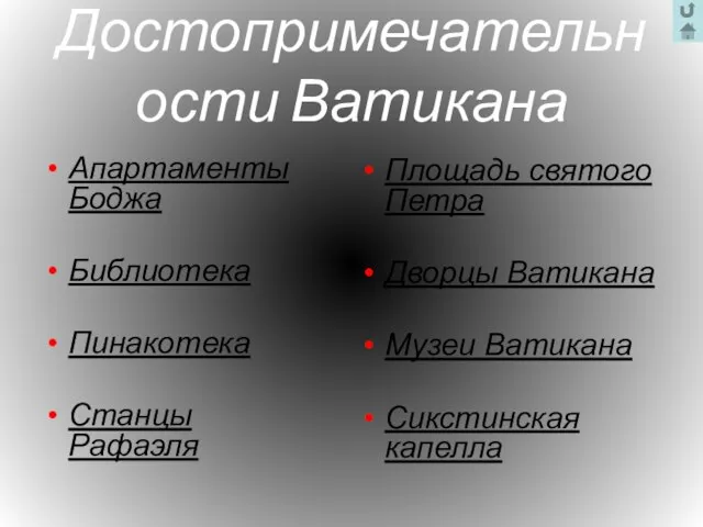 Достопримечательности Ватикана Апартаменты Боджа Библиотека Пинакотека Станцы Рафаэля Площадь святого Петра Дворцы