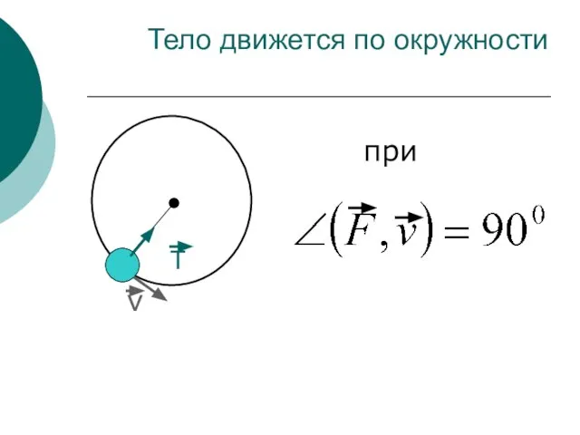 Тело движется по окружности при