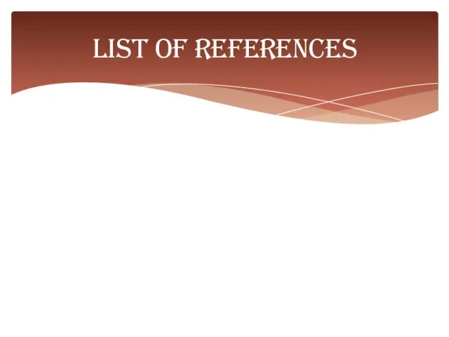 List of references