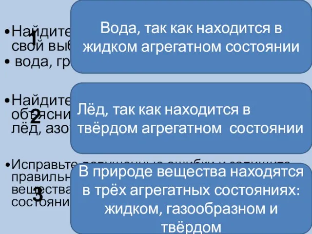 Найдите «лишнее»вещество и объясните свой выбор: вода, гранит, стекло, железо Найдите «лишнее»