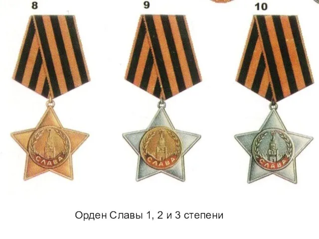 Орден Славы 1, 2 и 3 степени