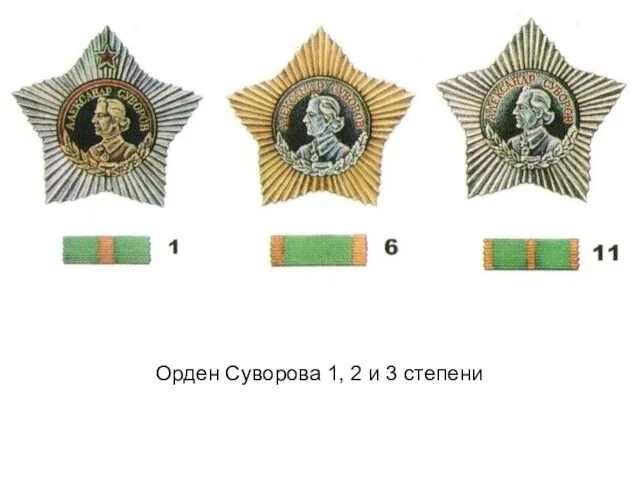 Орден Суворова 1, 2 и 3 степени