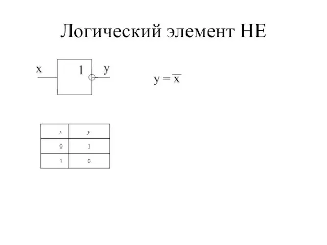 Логический элемент НЕ