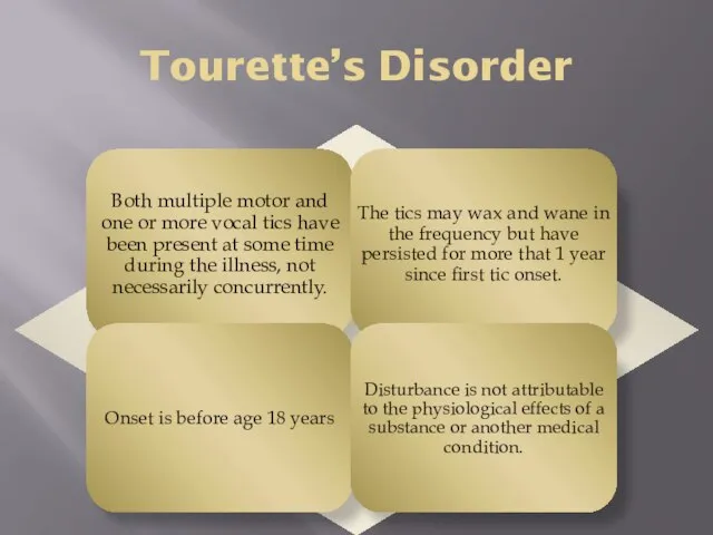 Tourette’s Disorder