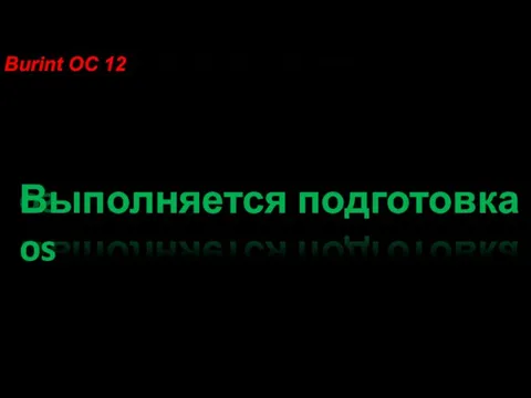 Выполняется подготовка os Burint OC 12 Пожалуйста, подождите…