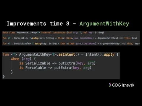 Improvements time 3 - ArgumentWithKey