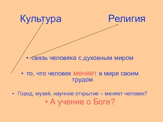 связь человека с духовным миром то, что человек меняет в мире своим