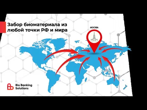 Забор биоматериала из любой точки РФ и мира