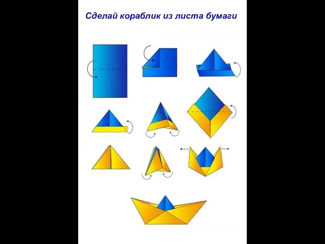 Сделай кораблик из листа бумаги