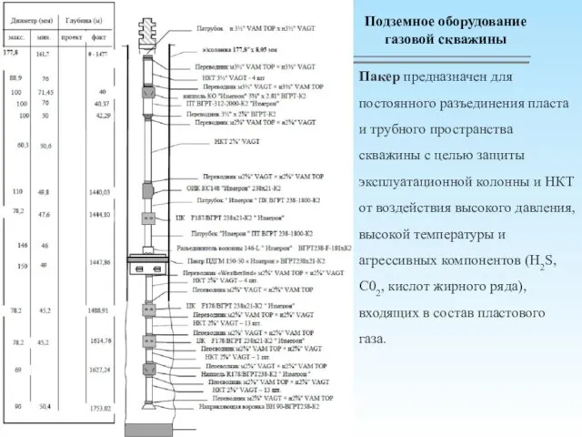 Пакер предназначен для постоянного разъединения пласта и трубного пространства скважины с целью