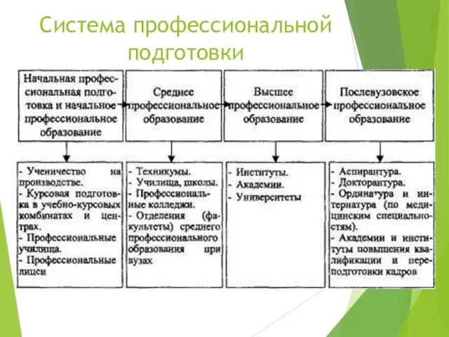 Система профессиональной подготовки