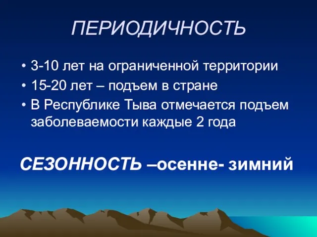 ПЕРИОДИЧНОСТЬ 3-10 лет на ограниченной территории 15-20 лет – подъем в стране