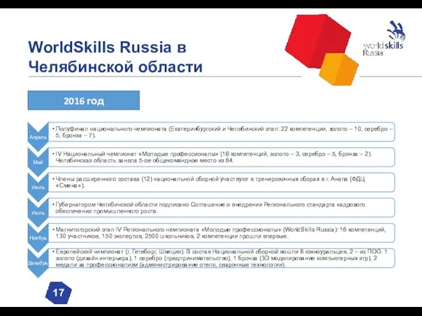 WorldSkills Russia в Челябинской области 17 2016 год