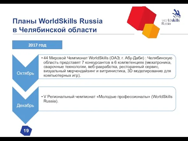 Планы WorldSkills Russia в Челябинской области 19 2017 год