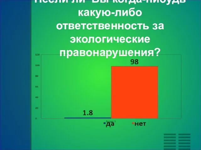 Несли ли Вы когда-нибудь какую-либо ответственность за экологические правонарушения?