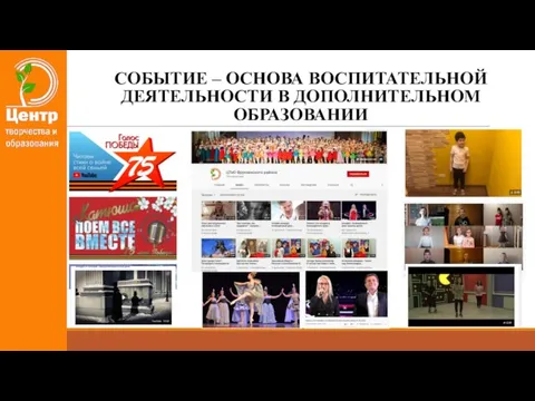 СОБЫТИЕ – ОСНОВА ВОСПИТАТЕЛЬНОЙ ДЕЯТЕЛЬНОСТИ В ДОПОЛНИТЕЛЬНОМ ОБРАЗОВАНИИ