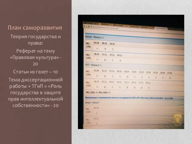 План саморазвития Теория государства и права: Реферат на тему «Правовая культура» -