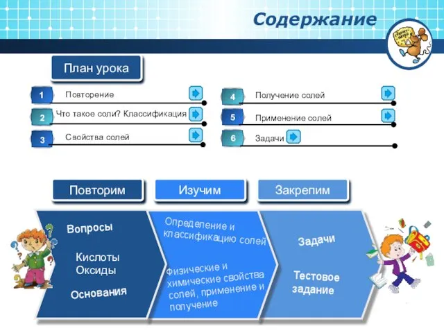 Вопросы Кислоты Оксиды Физические и химические свойства солей, применение и получение Основания