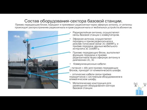 Состав оборудования-сектора базовой станции. Приемо-передающие блоки, передают и принимают радиосигнал через эфирную